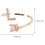 1St Eingelegter Ring Anhänger Ring Mode Finger Schmuck (Golden) 2
