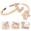 1St Eingelegter Ring Anhänger Ring Mode Finger Schmuck (Golden) 3