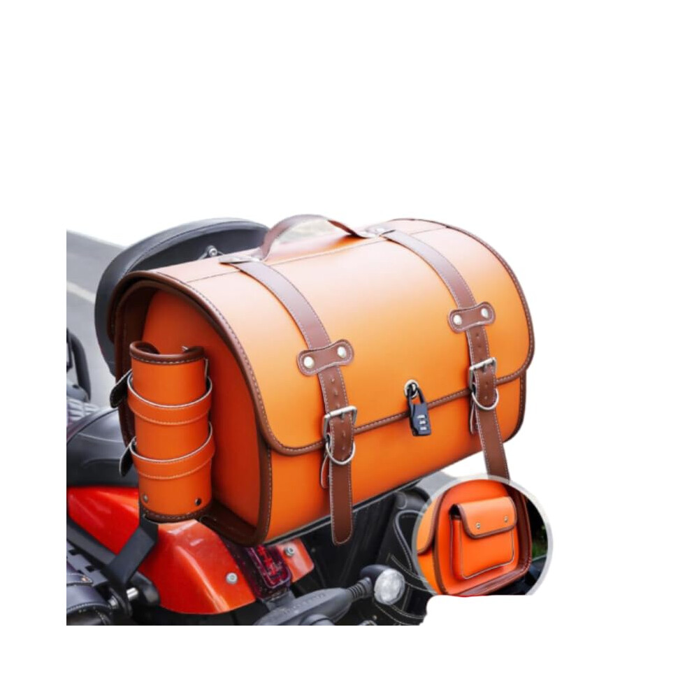 Motorcycle Seat Tail Bag Leather Multifunctional Large Capacity Luggage Rack Bag For Ya-Maha Alba 110 2011 Long Rides 9393856582426