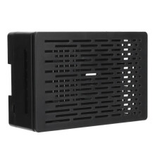 Beschermhoes voor Raspberry Pi4B, ABS-behuizing met alle poorten vrijgehouden voor HDMI, USB en A/V (zwart)