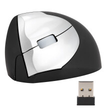 2.4G trådlös vänsterhänt mus Ergonomisk vertikal möss för Windows 2000 / XP / 7 / Vista / 98 / ME / 8 / Mac OS Svartvit