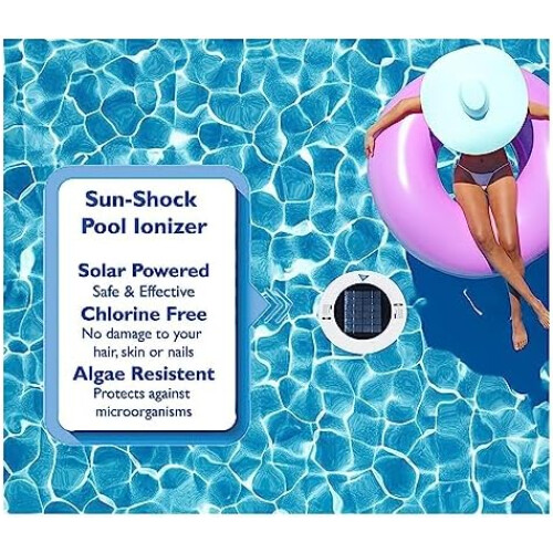 Swimming Pool Filter Ionizer Solar Powered Purifier With Copper Silver Ionization For Algae Removal Disinfection 1