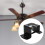 Ceiling Fan Mounting Support Canopy-Based Mounting Bracket For Standard Ceiling Fans Steel Construction White Finish 3