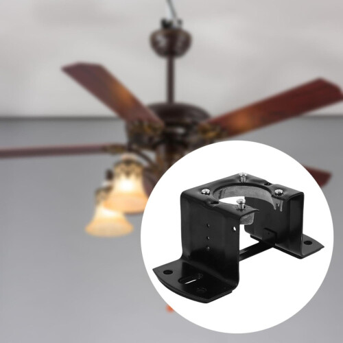 Ceiling Fan Mounting Support Canopy-Based Mounting Bracket For Standard Ceiling Fans Steel Construction White Finish 2