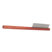 Ergonomic Wooden Handle Stainless Steel Lice Comb for Hair Care