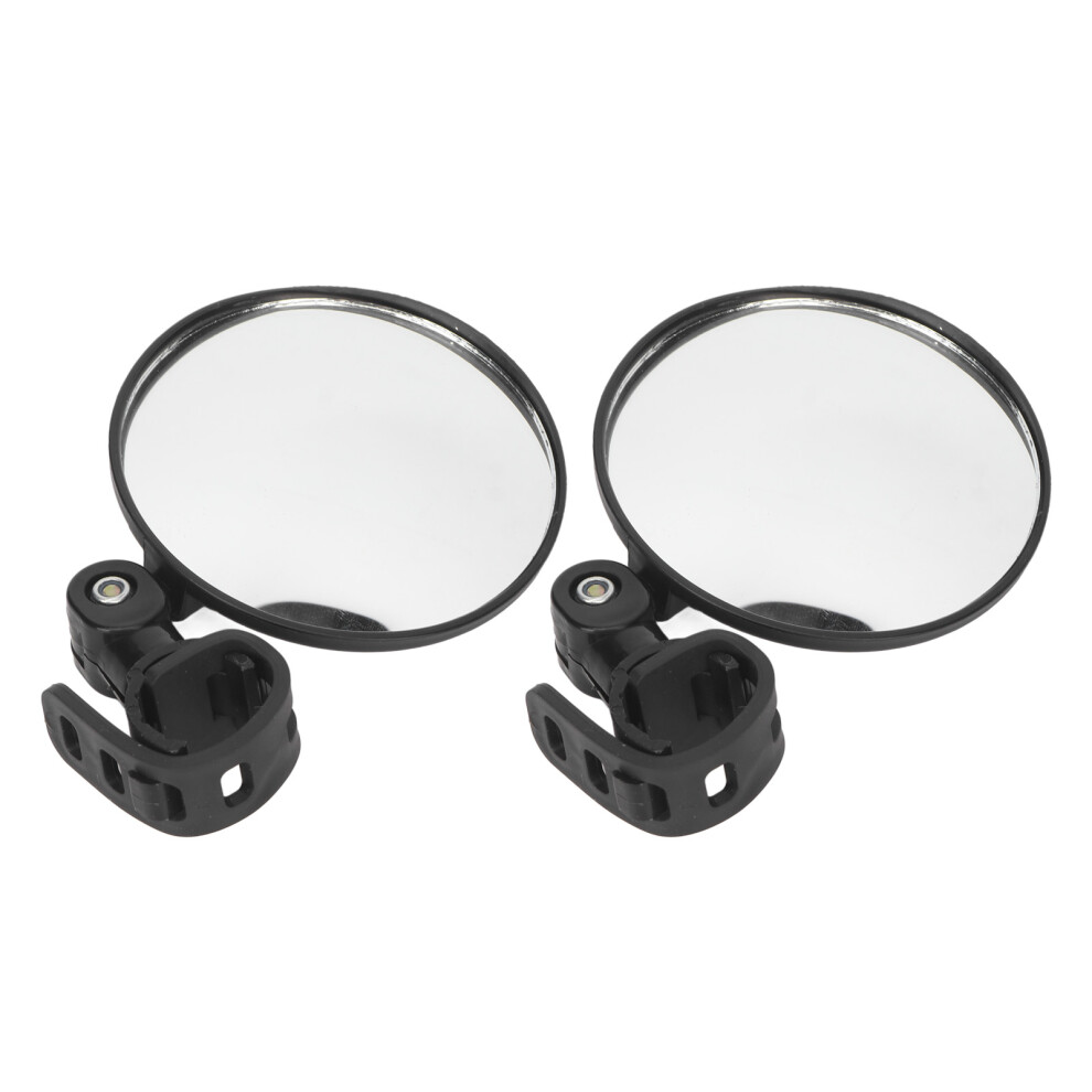 Adjustable 8cm Round Scooter & Bike Rear View Mirrors Set of 2