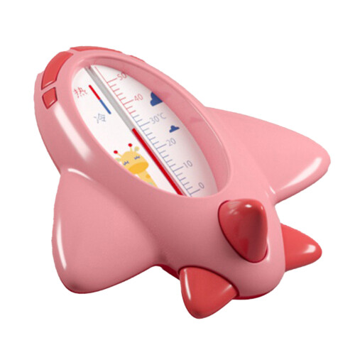 Reliable Infant Bath Thermometer in Airplane Shape Pink Design 1
