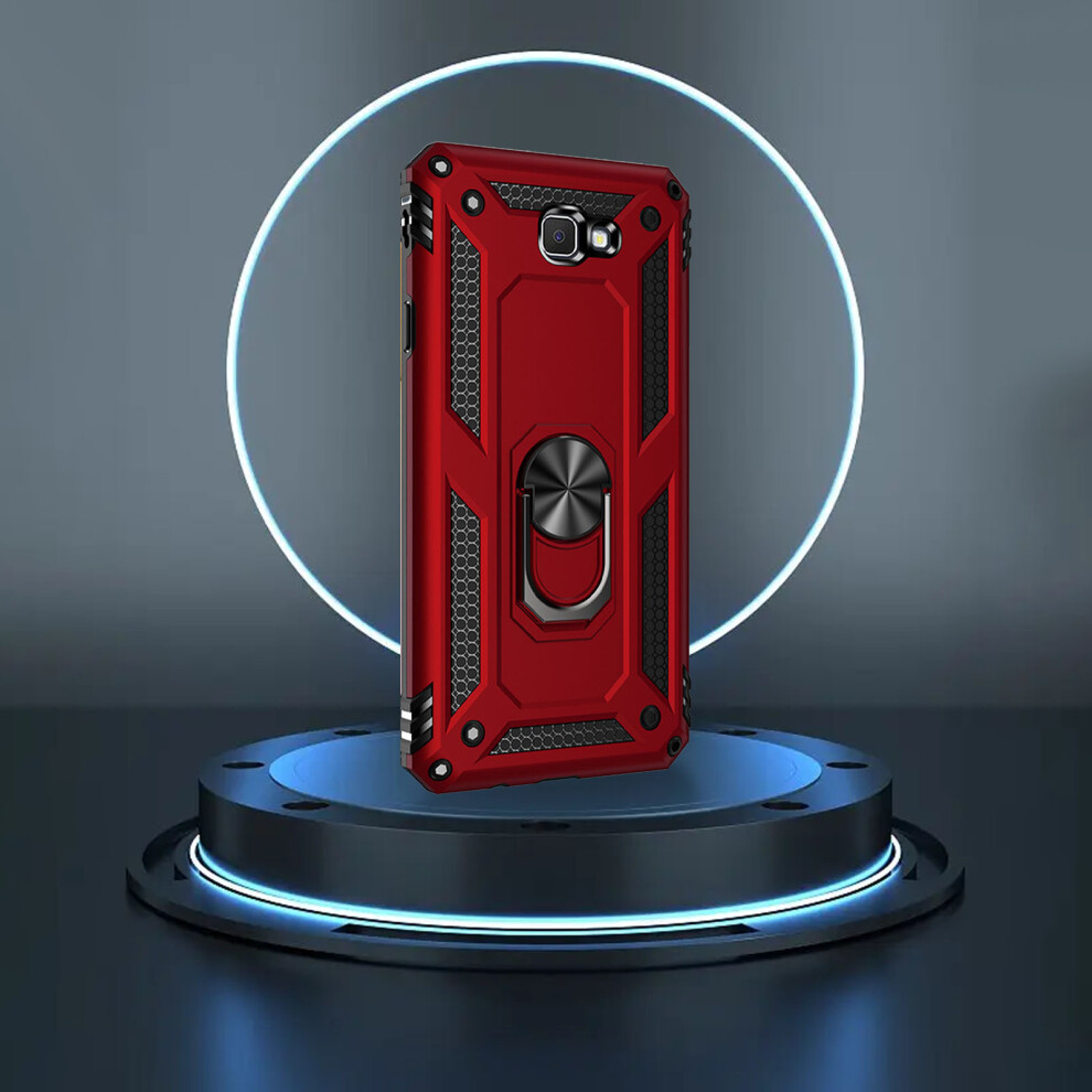 Rugged Phone Case For Galaxy J7 Prime & On7 2016, 5.5Inch Red 3211354254217