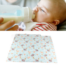 Breastfeed Apron Cover, Breathable Cotton Mesh, 80x70cm, Blue