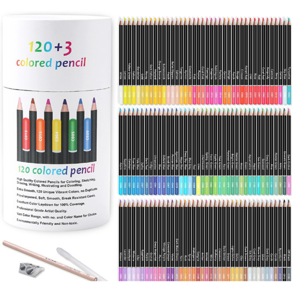 120 Colors Oil-Based Colored Pencils, 22x1cm for Art & Sketching-image-OPC-PMDWBRR-NEW