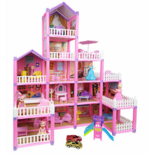 278pcs Pink Doll House Building Kit for Girls, 65x28x75cm