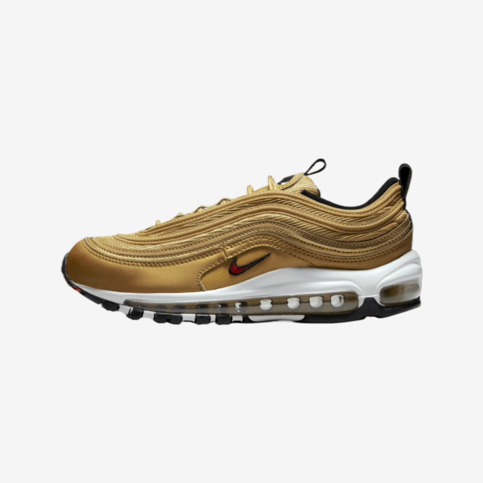 Nike (5) Air Max 97 Og Metallic Gold/Varsity Red Dq9131-700 Women's