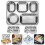 3 Stk. Dinner Tabletts Mit Fächern Fast Food Teller Cafeteria Set 4
