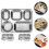 3 Stk. Dinner Tabletts Mit Fächern Fast Food Teller Cafeteria Set 5