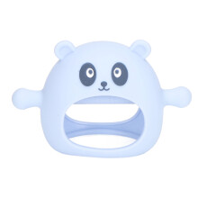 Baby Hand Teether Toy Blue, Soft Silicone, 12x7.5cm, Wearable Chew