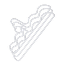 Durable White Coat Hangers Set Non-Slip & Notched 3 Pieces