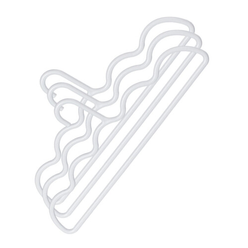 Durable White Coat Hangers Set Non-Slip & Notched 3 Pieces
