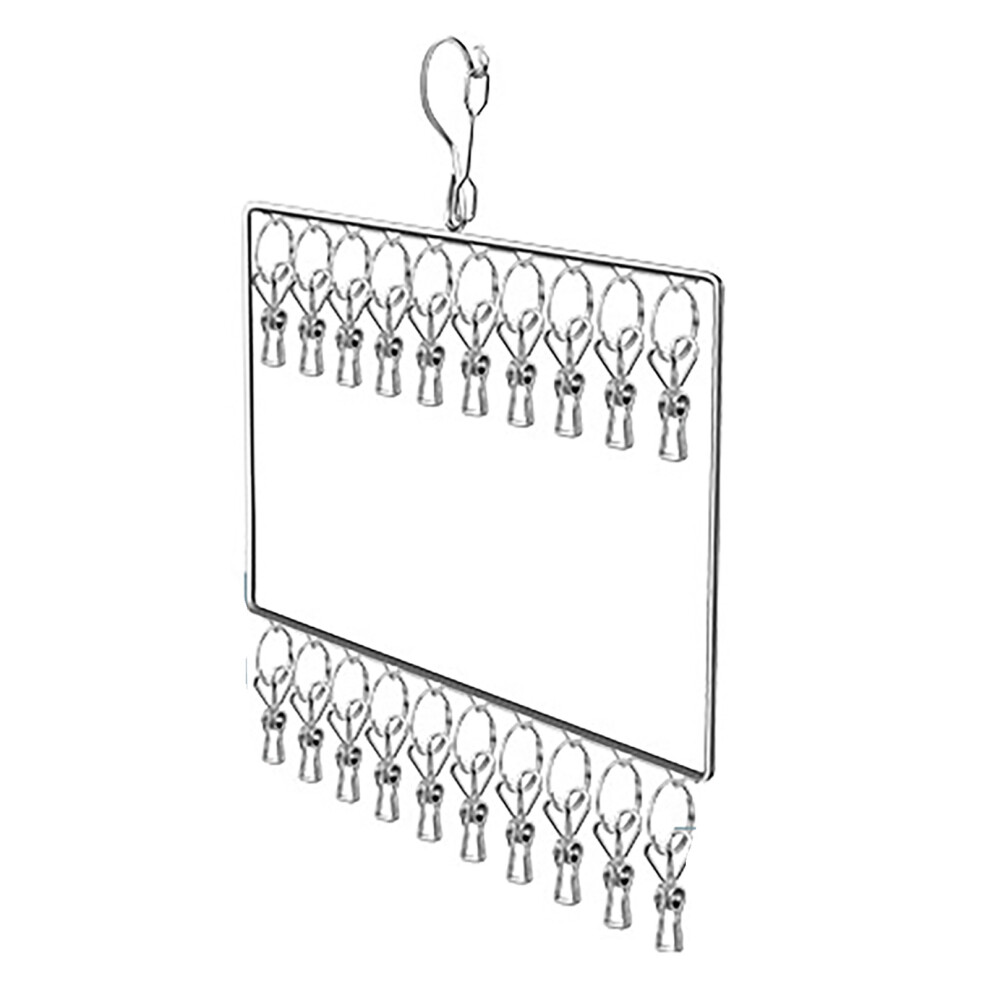 Windproof Stainless Steel Sock and Cloth Diaper Drying Rack - 2 Layer