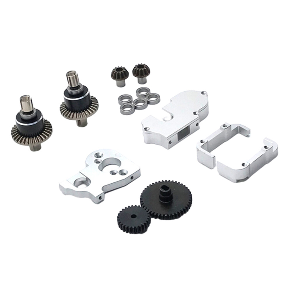 (Silver) RCGOFOLLOW 2pcs Aluminum Alloy Diff Differential Gear Box For 1/14 Rc-image-OPC-PMDWP5F-NEW