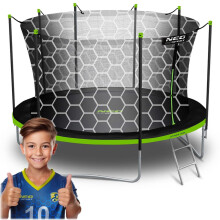 13ft/404cm Gartentrampolin mit Innennetz und Leiter Neo-Sport