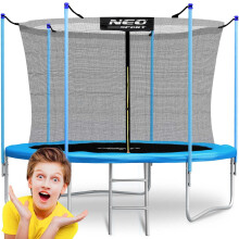 183 cm großes Gartentrampolin mit Innennetz und Neo-Sport-Leiter