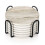 6PCS Ceramic Insulation Pads for Cups, 10.3cm White Textured Grain 2