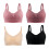 4PCS Black Soft Breathable Wireless Nursing Bras M 2