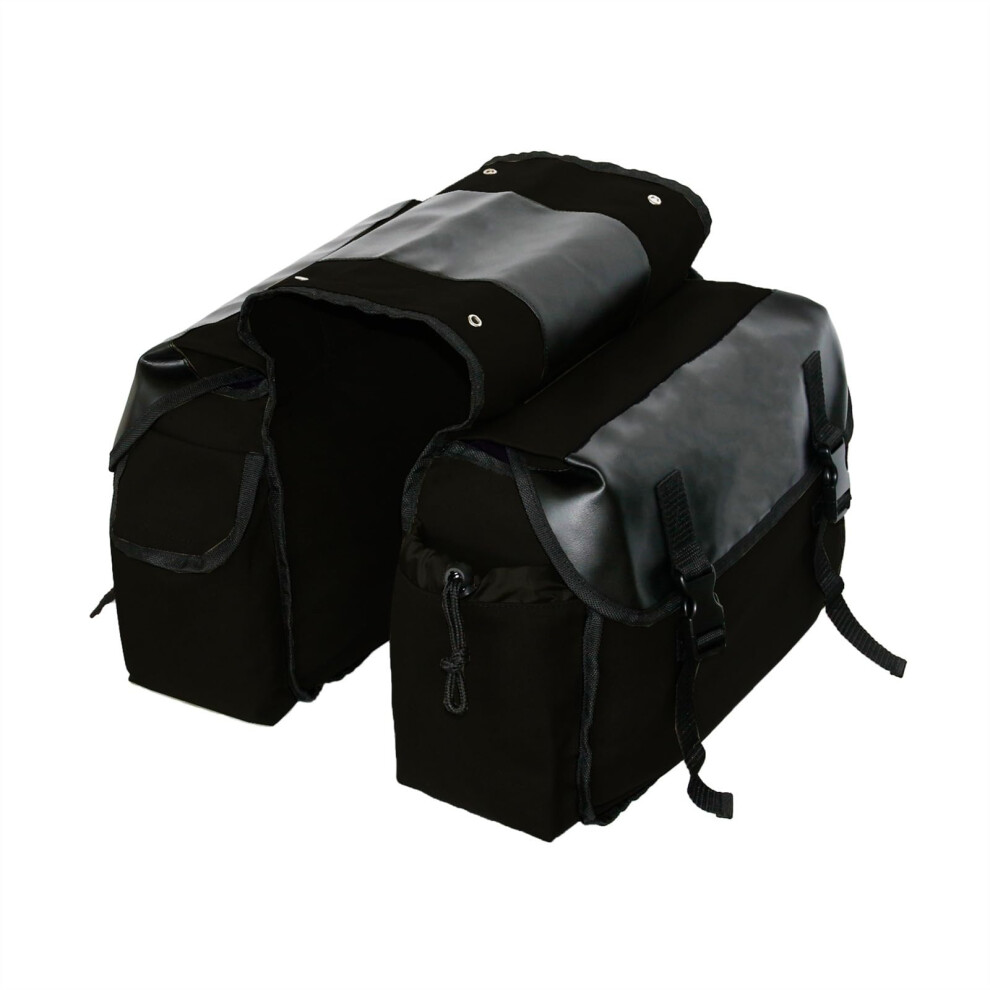 Motorcycle Rear Seat Tail Universal Motorcycle 2-Side Bag Style Saddlebag Pannier Bag For Suzuki Black 9354506503567