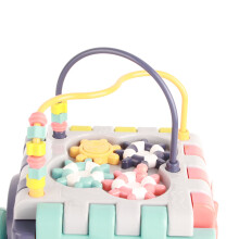 Hellfarbiger Baby-Hexaeder-Spielzeug für Frühlern, 17x17x26cm