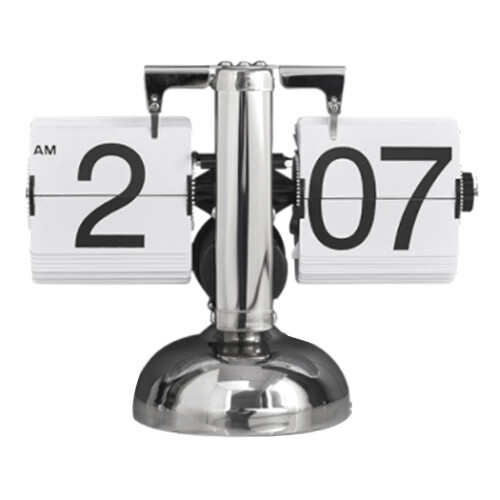 Digitale Flip-Down-Uhr, 21,2 Unzen, Einzelbein, Weiß 1