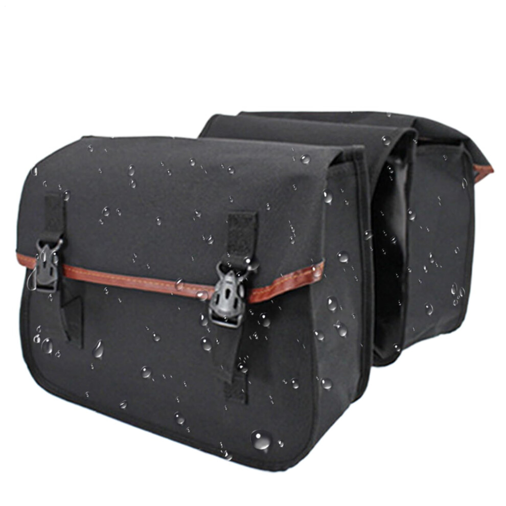 Motorcycle Saddlebags Waterproof Side Luggage Panniers Large Capacity For Road Cycling Black 9393856584406