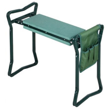 Foldable Garden Kneeler Seat Pad And Cushion, Kneeling Stool With Tool Pouches, Yard Work Bench For Gardening