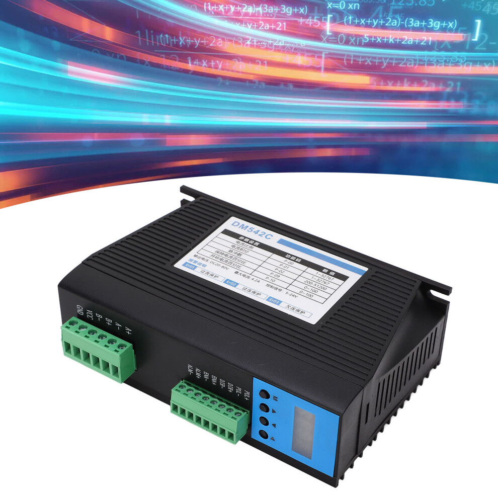 Digital Display 57-86 Stepper Motor Driver, 18-80Vdc, 4.2A 4641354287349