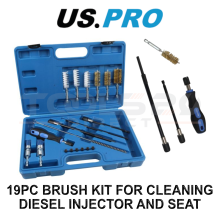 US PRO Tools 19pc Brush Kit For Cleaning Diesel Injector and Seat 7231