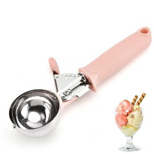 Ice Cream Scoop Stainless Steel Trigger Release, Pink Cookie Scoop for Baking, Cookie Scoops for Baking, Cupcake Scoop