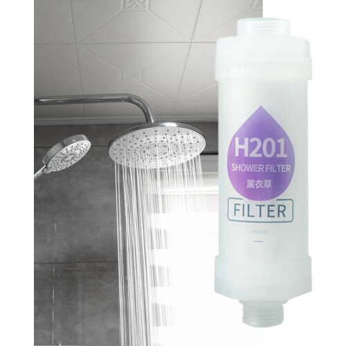Premium Shower Head Filter Universal Fit Lavender Scent Improved Water Quality 1