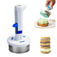 Ice Cream Sandwich Maker Tool Stainless Steel One-Handed Release Scoop Mold For Homemade Ice Cream Sandwiches (A2)