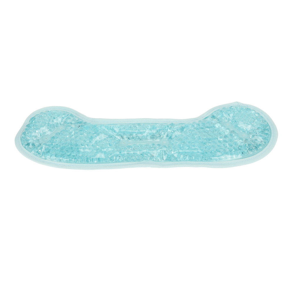 Blue Forehead Gel Bead Ice Pack Cold Hot Compress Reusable Headband Men Women
