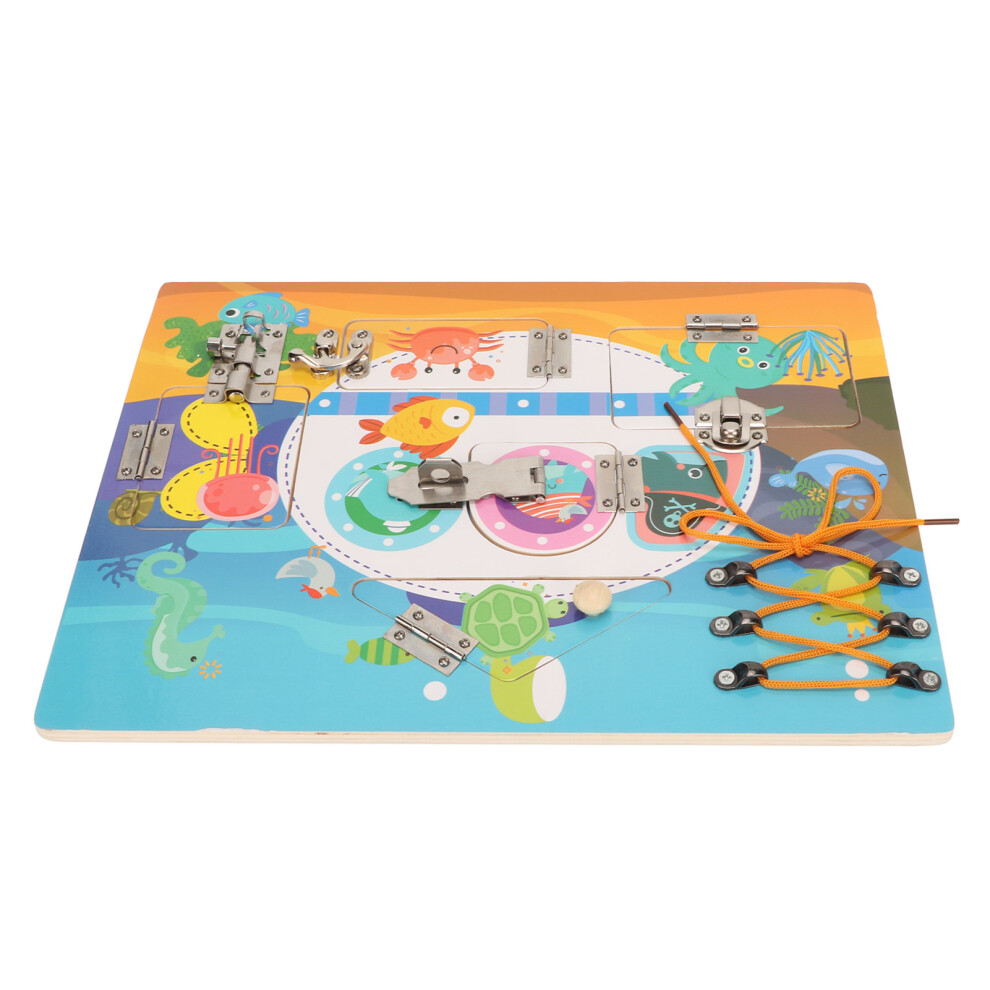 Elderly Fidget Board for Dementia & Anxiety - Wooden Sensory Toy