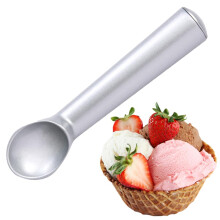 Ice Cream Scoop Aluminum One-Piece Design Non-Stick Ice Cream Scoop For Hard Ice Cream, Fruit And Mashed Potato Silver
