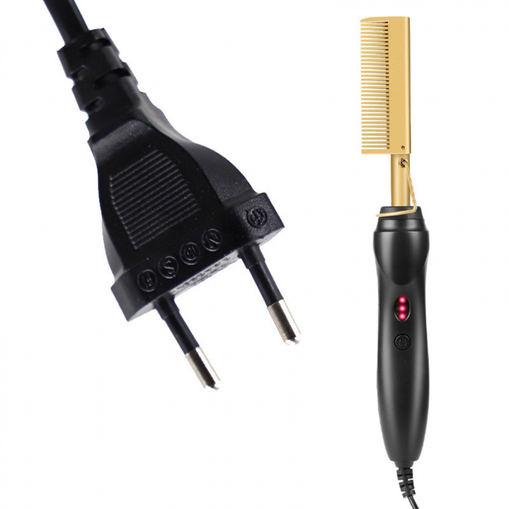 Electric Hair Straightener for Thick Afro Hair, Wig, Beard - Hot Comb Straighteners