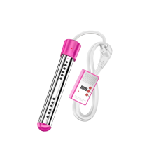 Elektrischer Tauch-Wassererhitzer 3000 W für Schwimmbäder, Schnellheizung, Heizstab, intelligente Zeitschaltuhr, EU3000W, Pink