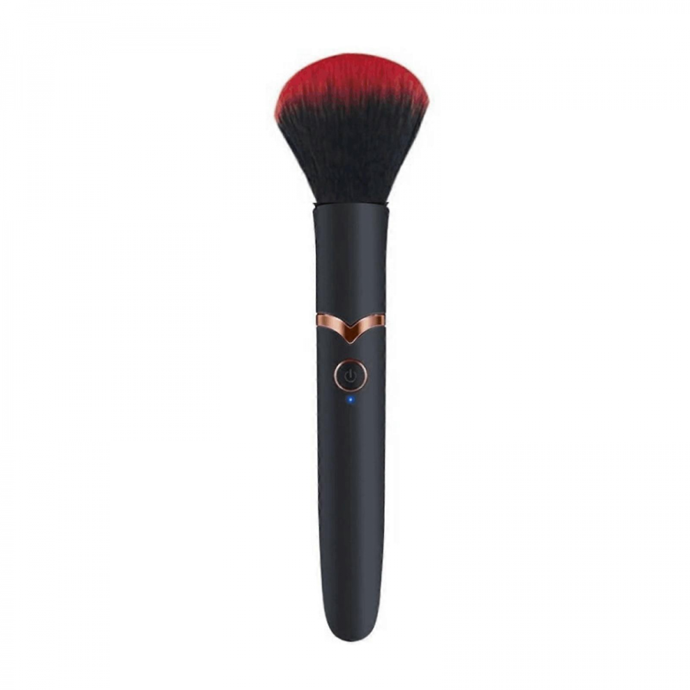 Green/White Dual-Use Electric Vibrator Massager Makeup Brush Usb Charging 10-Speed Vibration Auto Heating Built-In 150Mah Li-Ion Battery