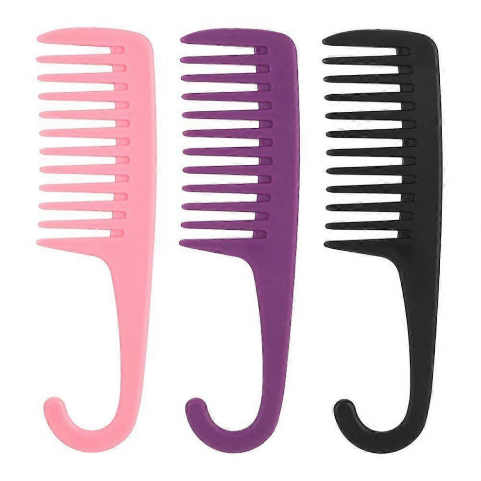 Pack Hair Combs, Large Wide Tooth Comb, Shower Combs, Curling and Detangling Comb for Long, Wet or Curly Hair.
