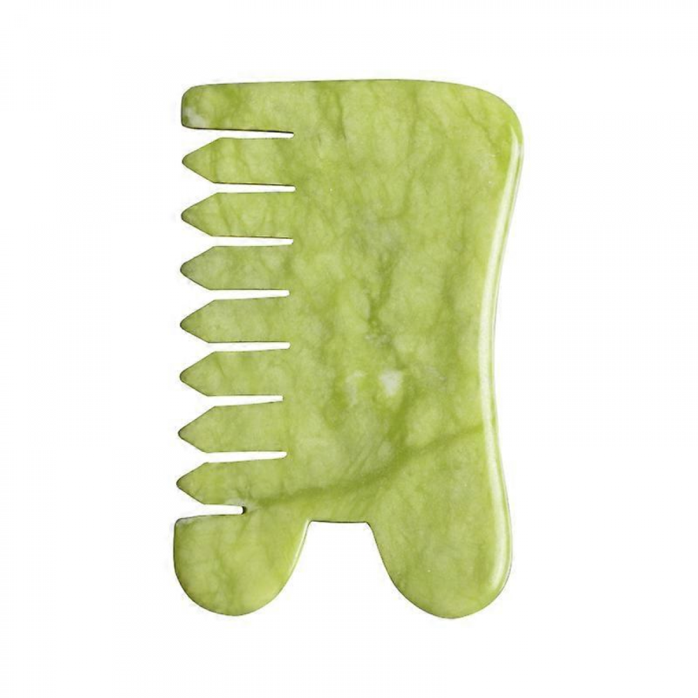 Jade Stone Guasha Comb Jade Gua Sha Face Tool Jade Face Scrapper for Spa Acupuncture Beauty Salon