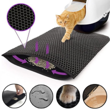 Alfombrilla impermeable y resistente al desgaste, antiarañazos, para arena de gatos, 40*50