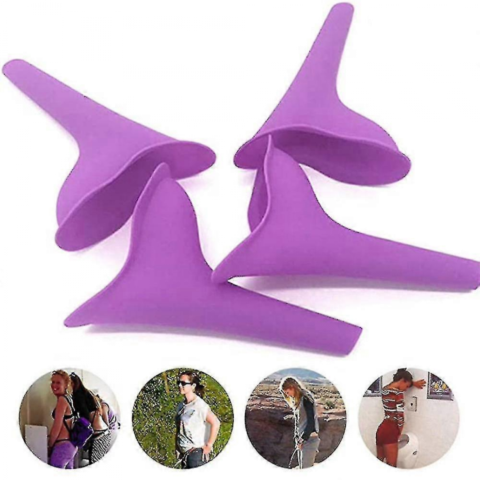 4Pcs Portable Female Urinal ,Reusable Women Pee Funnel Urinal 6485316519318
