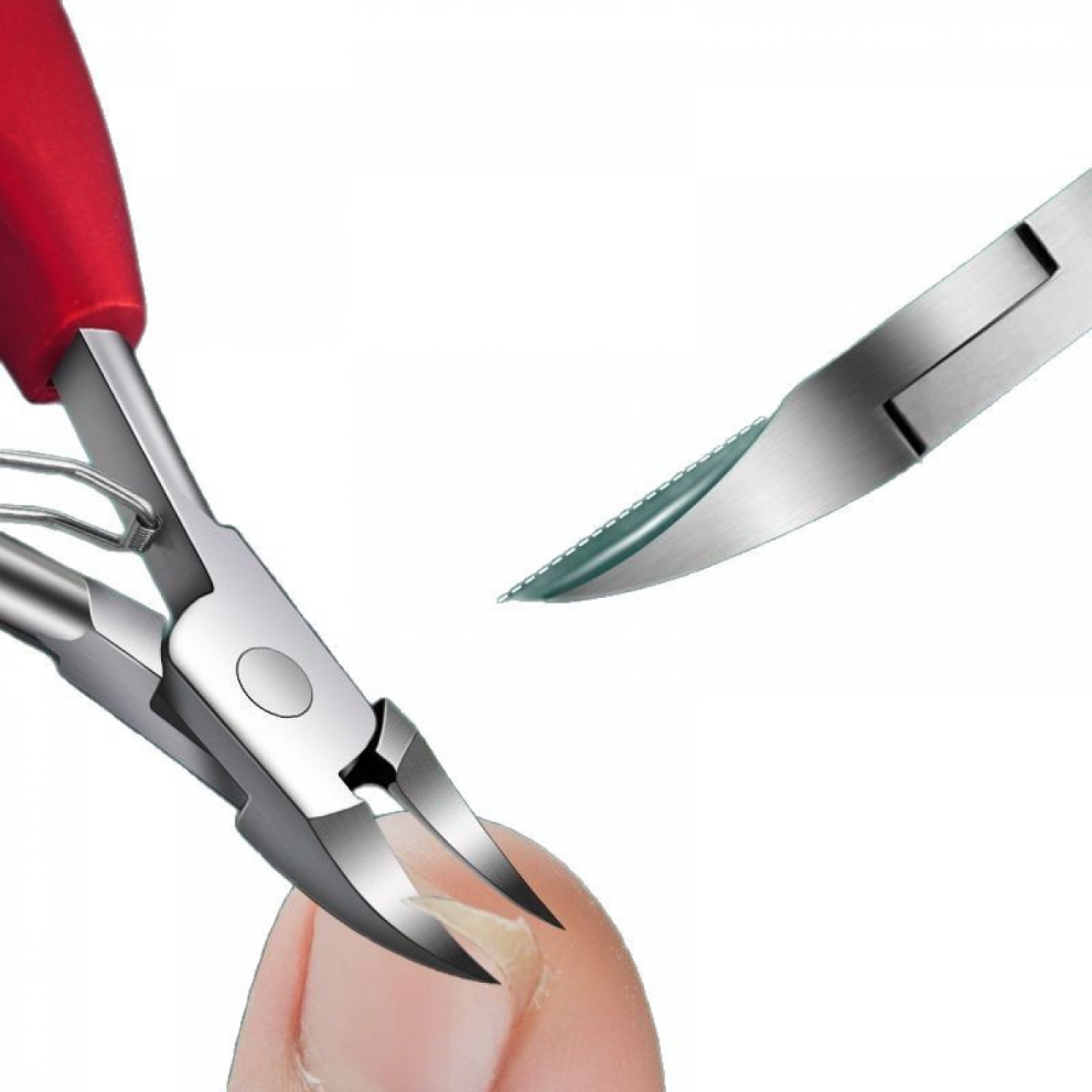 Podiatrist toenail clippers, extra sharp toenail clippers for thick, hard, ingrown toenails. stainless steel toenail clippers. premium profe