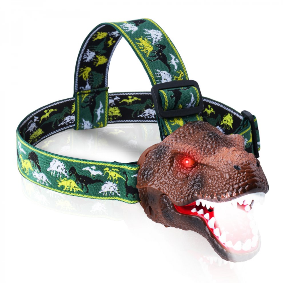 Dinosaur Headlamp Kids Flashlight Rechargeable Led Headlight Roaring And Silent Mode, Toy,Camping 6485316519165