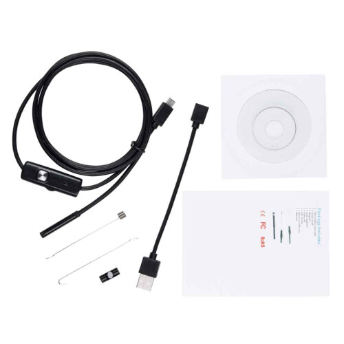 7mm2M Mobiele Telefoon Endoscoop Inspectiecamera6LED Micro HD Waterdichte Camera voor Android
